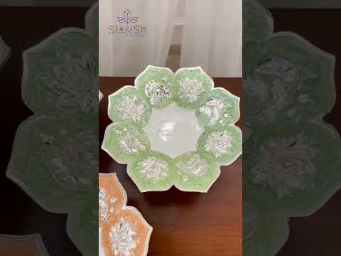 Exquisite Silver-Plated Lotus Platter – Timeless Elegance for Your Home