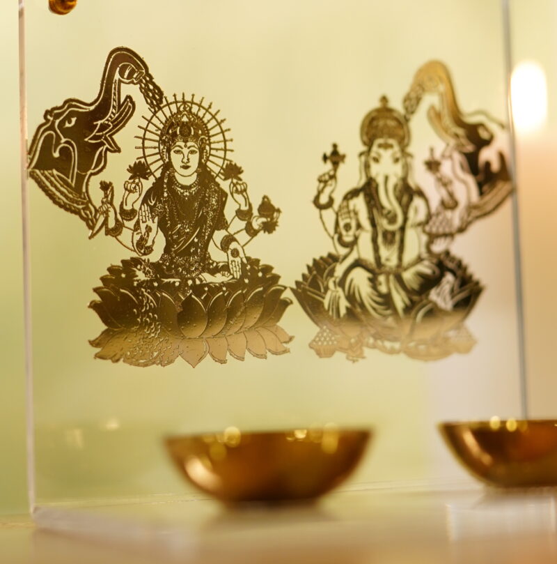 Brass Diya (Laxmi Ganesh)