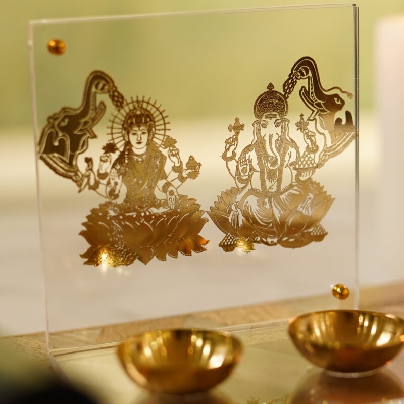 Brass Diya (Laxmi Ganesh)