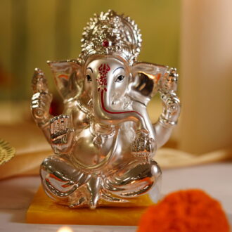 Image: Silver Plated Small Ganesha Idol